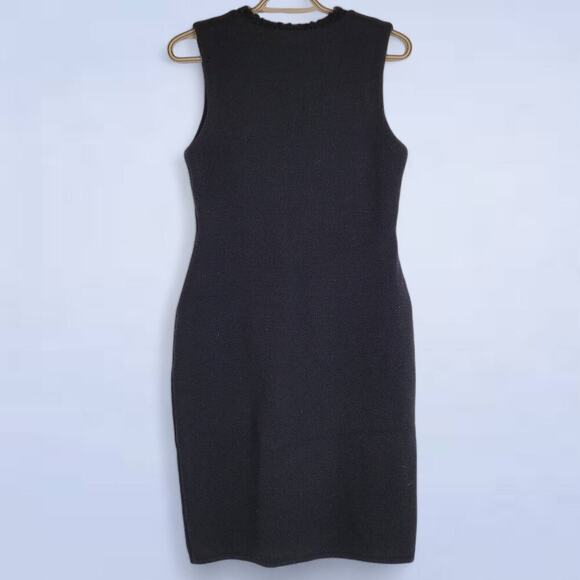 1 by O'2nd Black Wool Pencil Dress - Size Medium - Picture 2 of 8